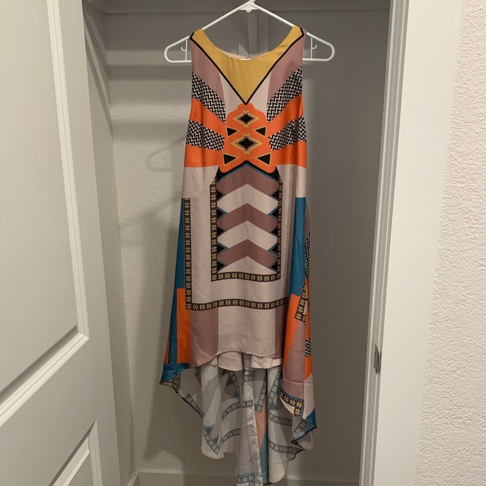 Ladakh El Salvador High-Low Print Dress